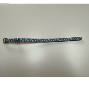 Keep Collective Blue pattern/Saddle leather bracelet